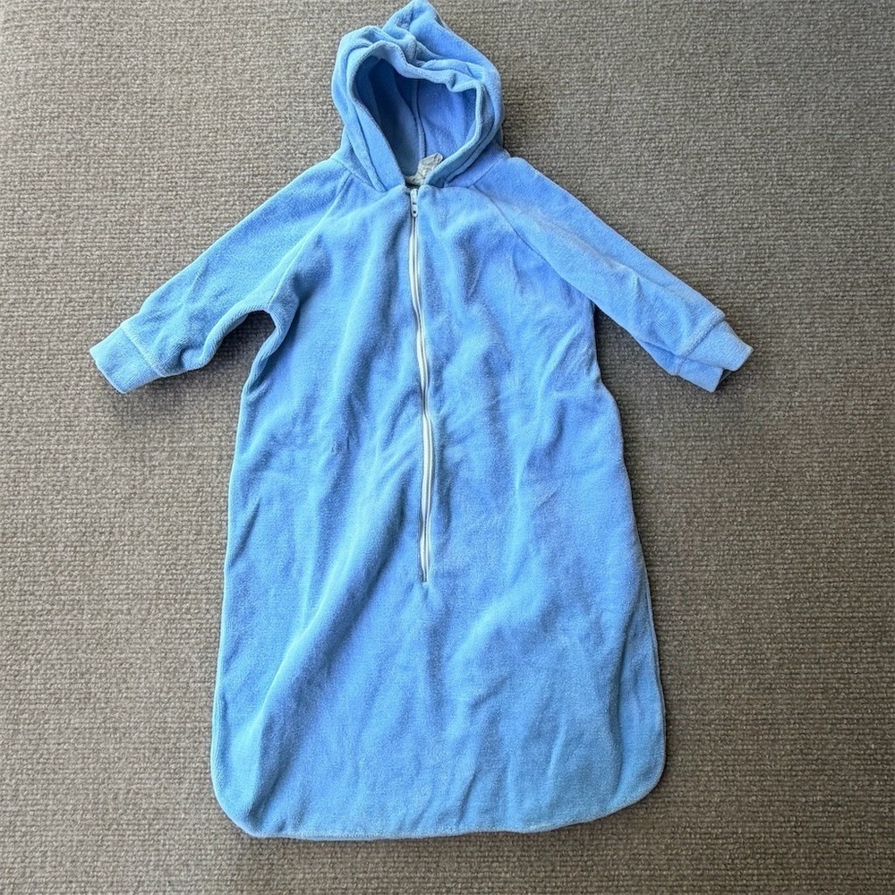 Ladybird Baby Bunting Sleep Sack Unisex Size M/1 Blue Hooded Zip Front